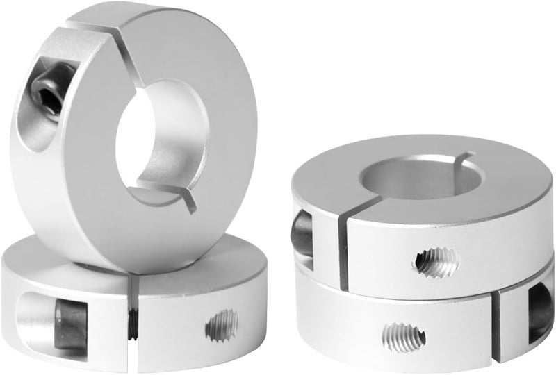 Sinoblu Store 4pcs Shaft Collar Aluminum Clamping Collar, 10mm Bore Size, 30mm OD, with M4 Set Screw, 10mm Thickness (Pack of 4) - Image 1